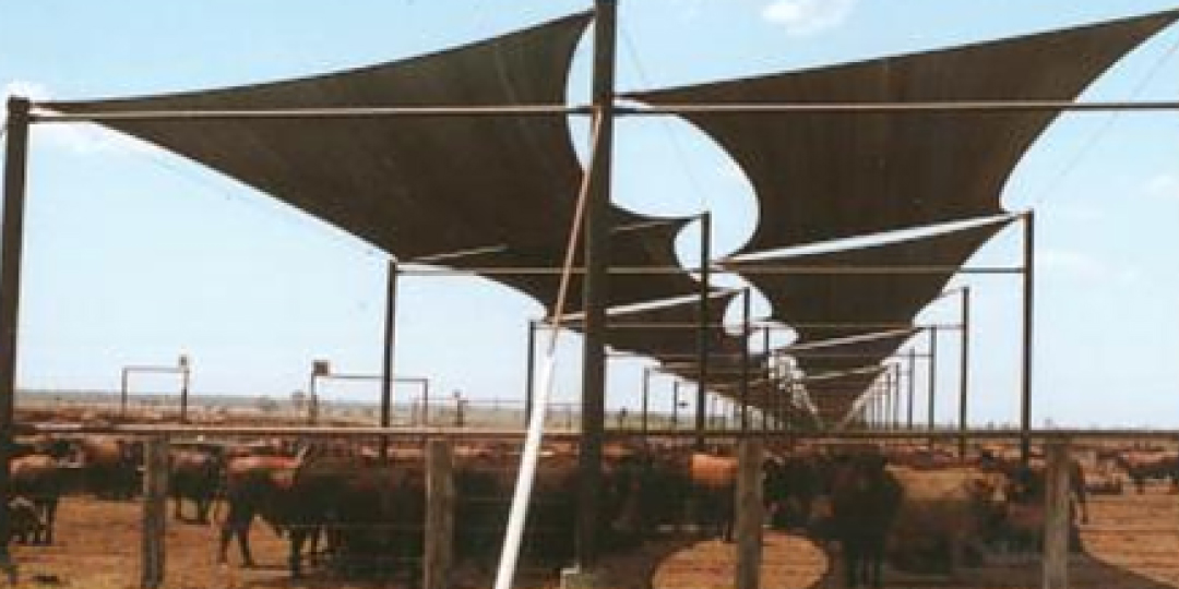 Shade sails on a farm near Toowoomba