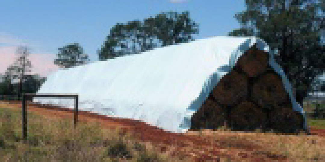 A hay tarp on a farm in Toowoomba