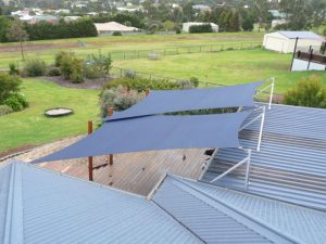 black shade sails above childcare playground in Toowoomba, QLD